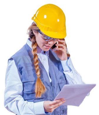 Inicio electrician girl with docs